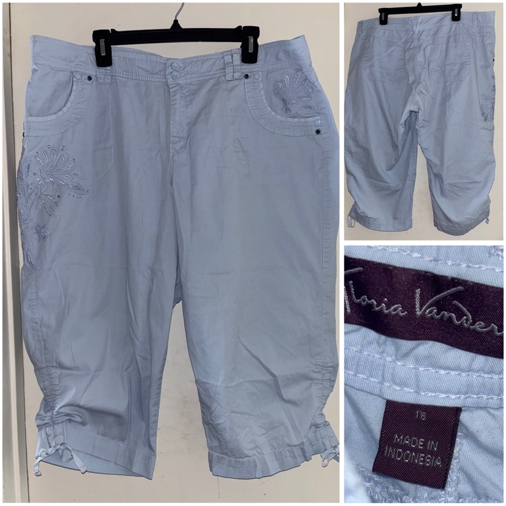 Light Blue Women's Capri Pants